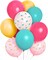 Party Decorations Italian Summer Latex Balloons(White, Carribean Blue, Macaroon Pink, Flamingo Red, Lemon)